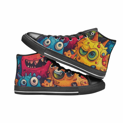 WOMEN'S Cartoon Monster Character High Top Canvas Vivid Sneakers