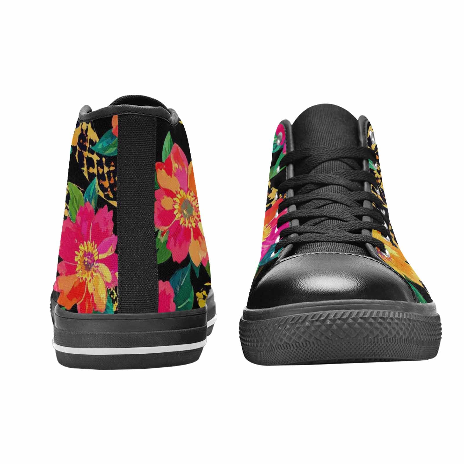MEN'S Floral Snake Print High Top Canvas Dreamcore Custom Shoes