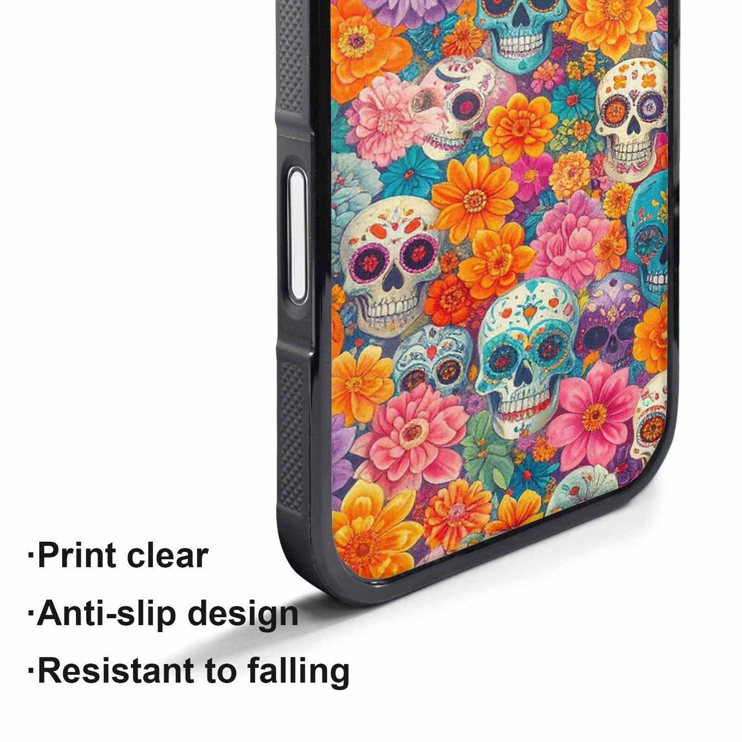 iPhone 17 Pro Max Case — Ornate Candy Color Skull Gothic Skulls, Custom Art Phone Cover