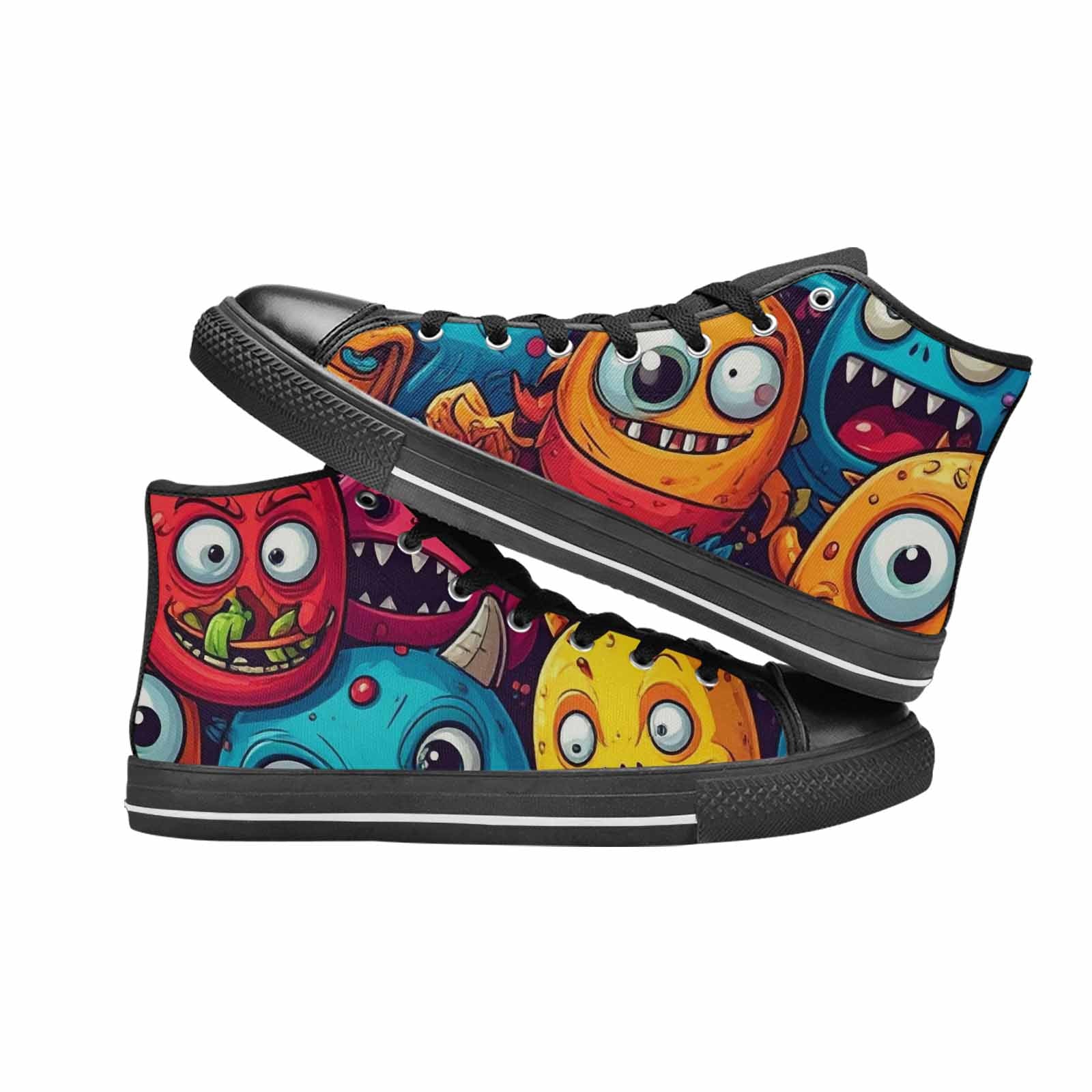 MEN'S Cartoon Monster Character High Top Canvas Dreamcore Custom Shoes