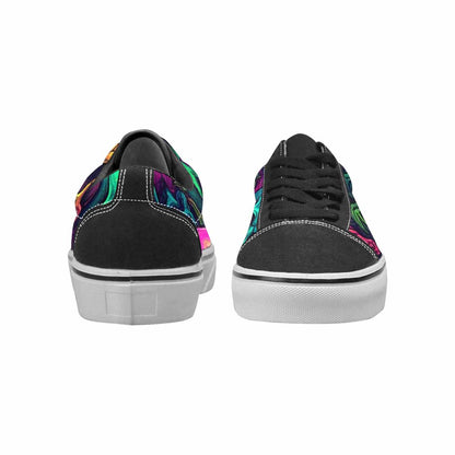 WOMEN'S Skulls - Neon Canvas Lace-Up Dark Academia Custom Shoes