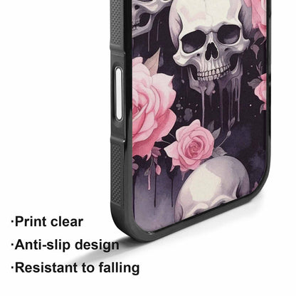 iPhone 17 Case — Skull Dark Art Gothic Print Gothic, Custom Made Phone Cover