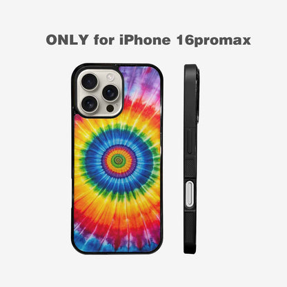 iPhone 16 Pro Max Case — A1 Fly Rainbow Spiral Tie Dye, Custom Printed Phone Case