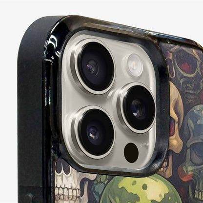 iPhone 16 Pro Case — Skulls Pattern Hundreds Of Sma, Original Design Phone Case