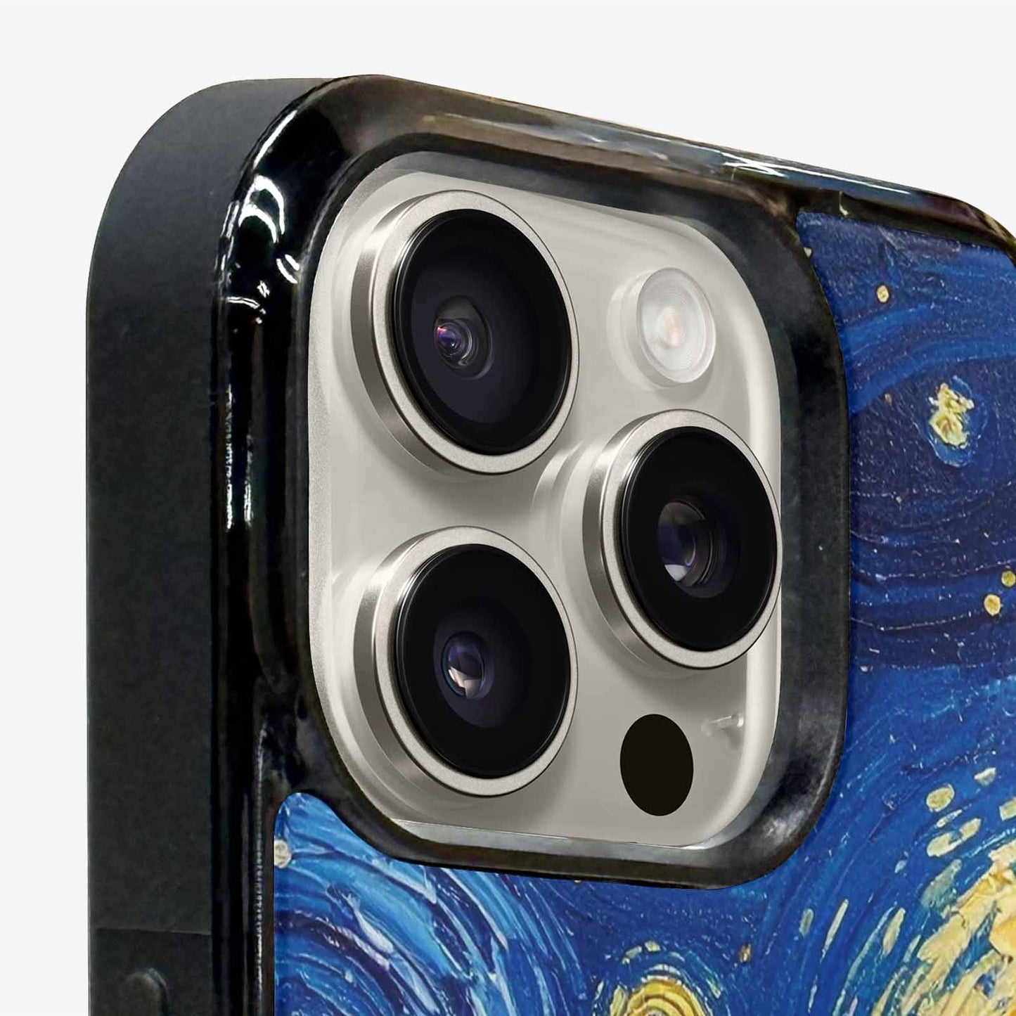 iPhone 16 Pro Case — Swirling Deep Blue Night Sky Filled, Custom Print Case Cover