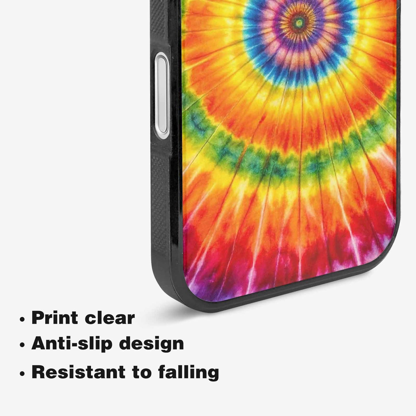 iPhone 16 Plus Case — Rainbow Spiral Tie Dye Custom, Customized Protective Case