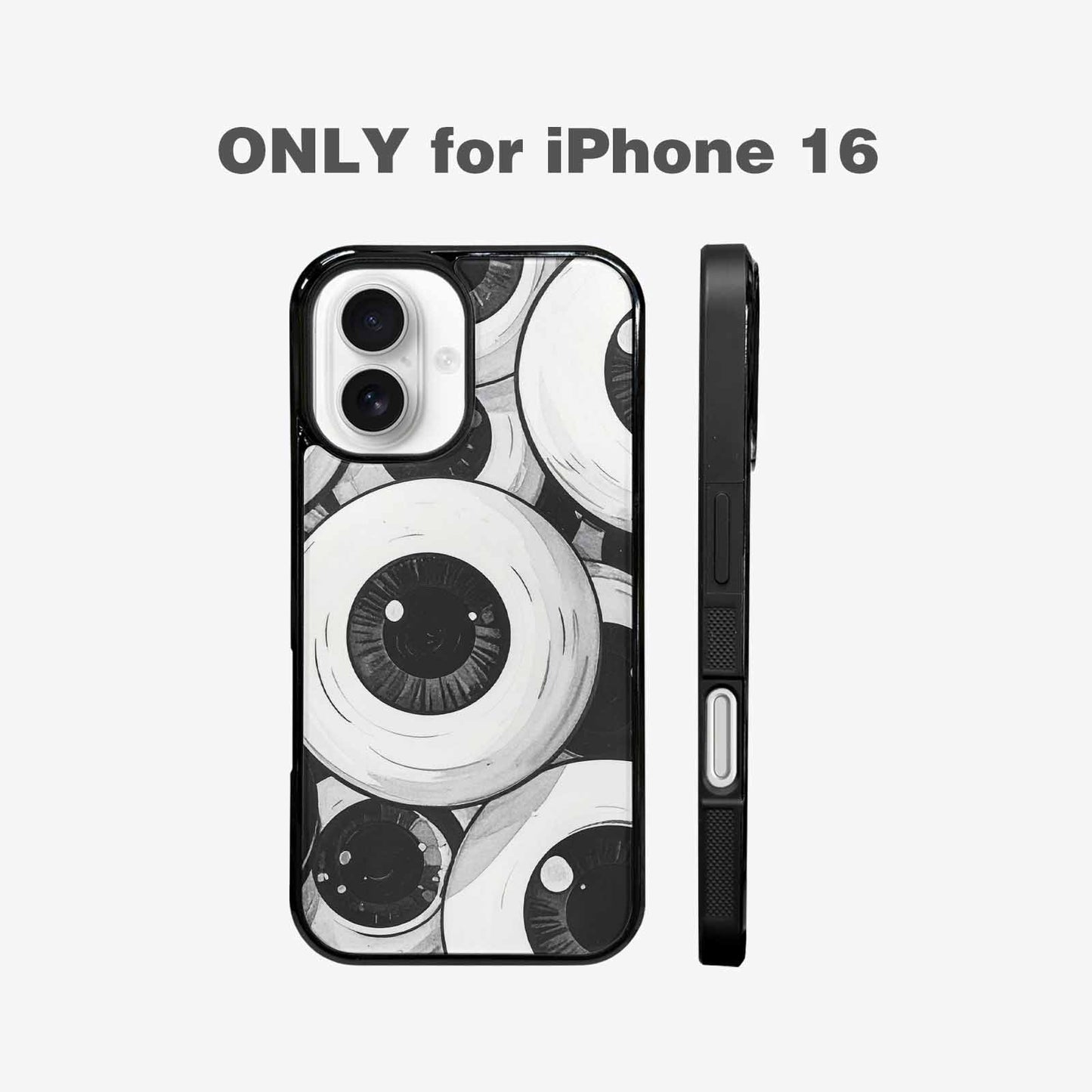 iPhone 16 Case — Googly Cartoon Eyeballs, Customized Protective Case