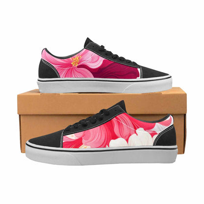 WOMEN'S Marble Floral Canvas Lace-Up Vibrant Chaos Sneakers