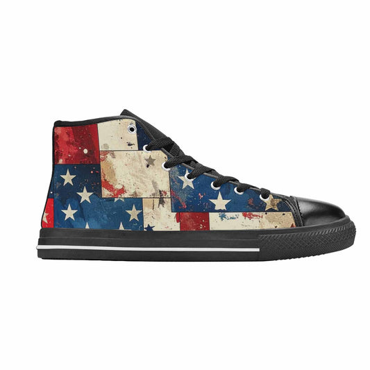 MEN'S American Flag Stars High Top Canvas Dark Academia Shoes
