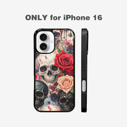 iPhone 16 Case — Skulls And Roses Skulls And Roses, Original Design Phone Case