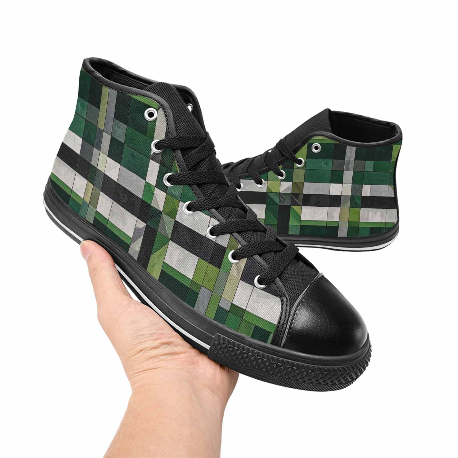 MEN'S Aromantic Flag Color High Top Canvas Dreamcore Custom Sneakers