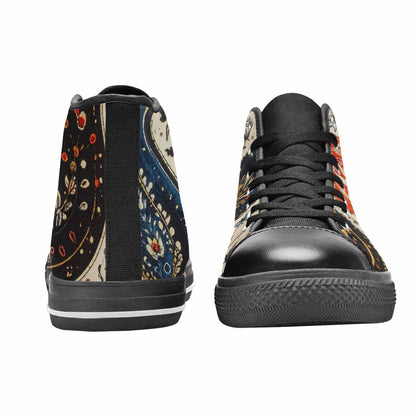 MEN'S Paisley Bandana High Top Canvas Grunge Sneakers