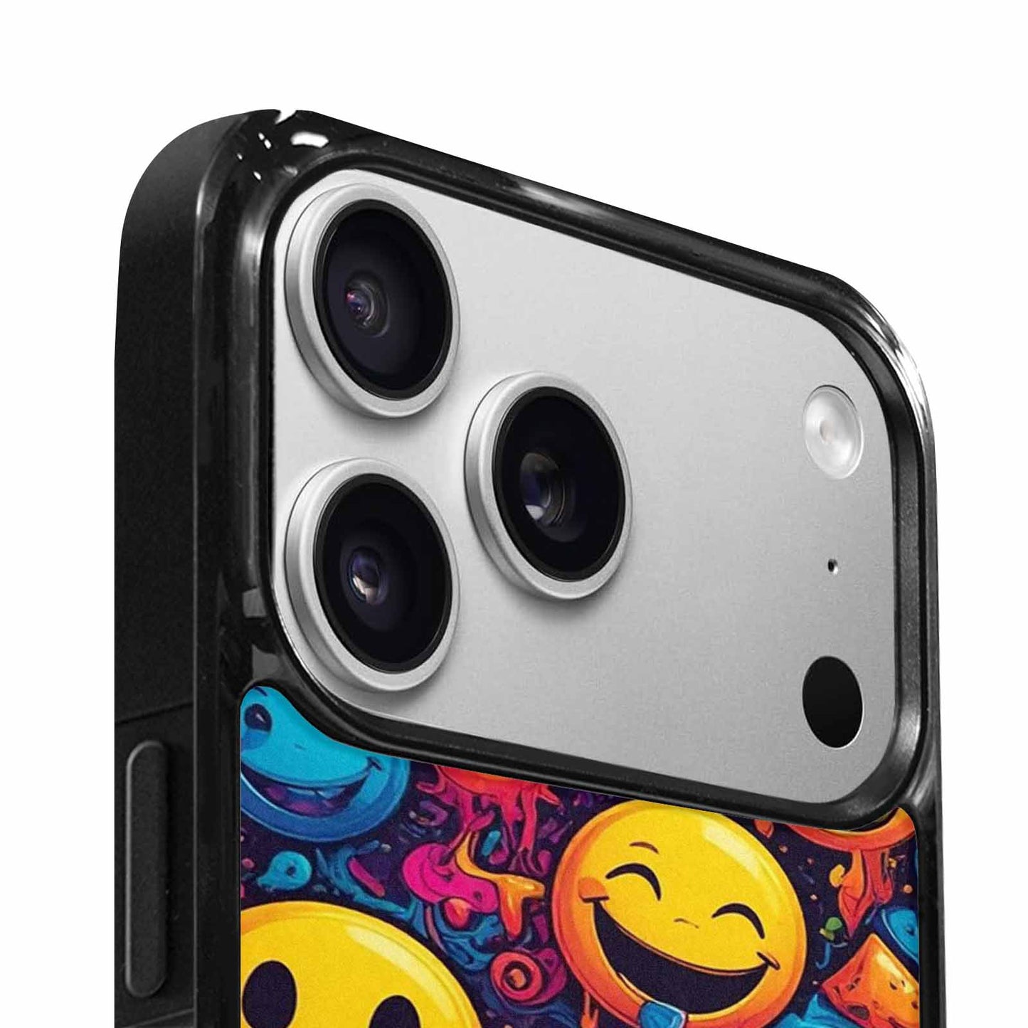 iPhone 17 Pro Max Case — Small Yellow Smiley Face Original Art, Personalized Phone Case