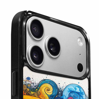 iPhone 17 Pro Max Case — Tie Dye Swirls (black Tie Dye, Custom Printed Phone Case