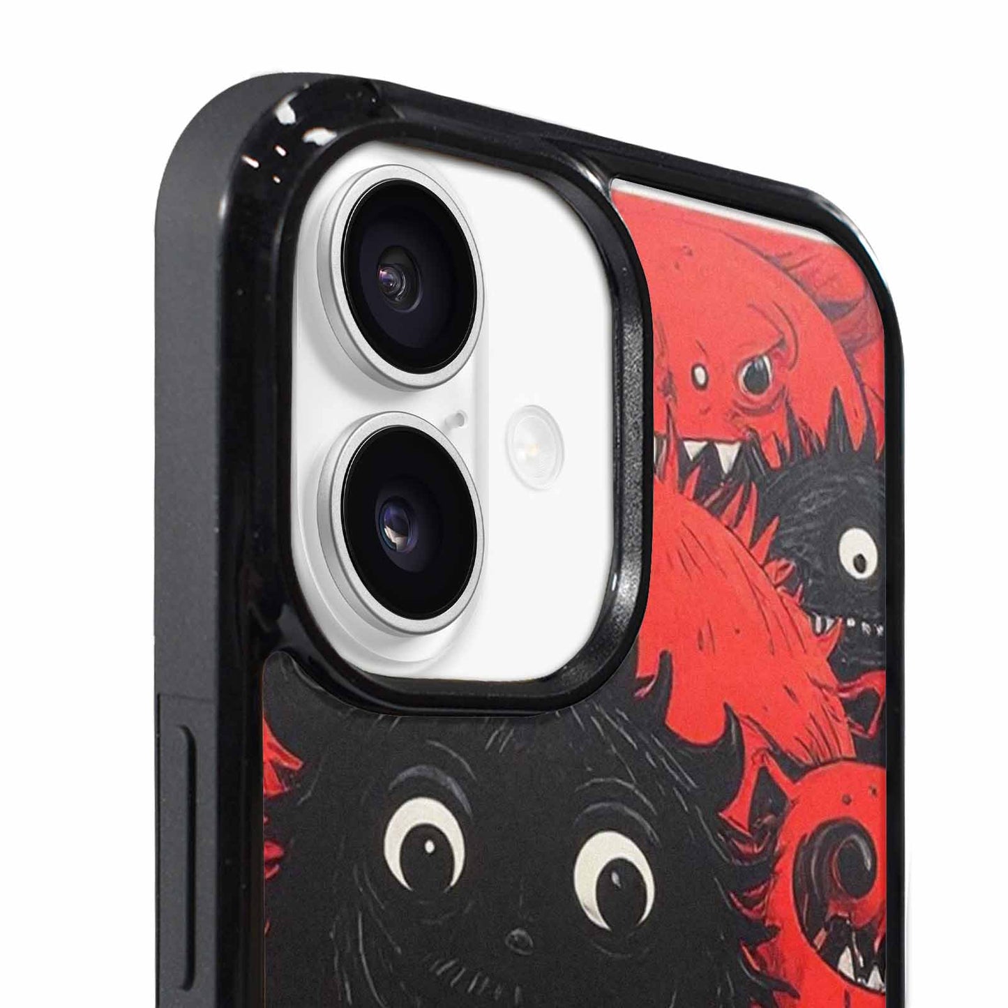 iPhone 17 Case — Black &amp; Red Ink Cartoon Cute, Custom Art Phone Cover