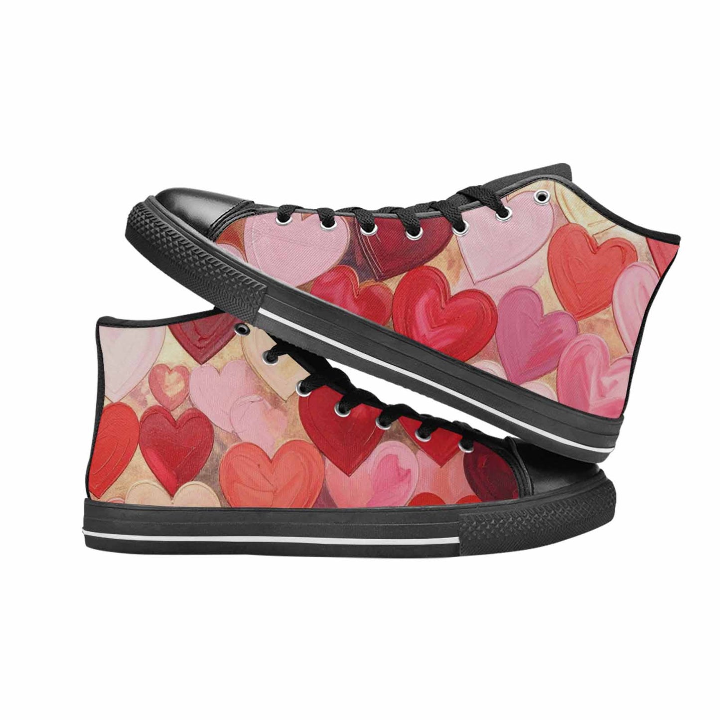 MEN'S No Words Or High Top Canvas Vibrant Chaos Custom Shoes