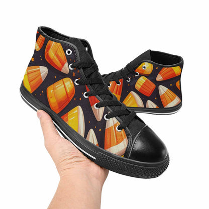 MEN'S Halloween Candy Corn High Top Canvas Dreamcore Shoes