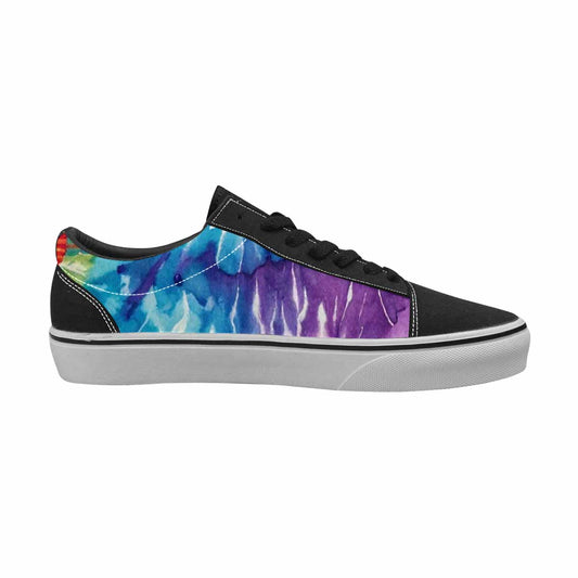 MEN'S Tie Dye Swirl Canvas Lace-Up Wallpaper Art Custom Sneakers