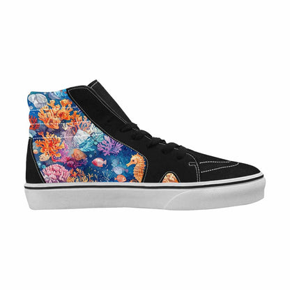 WOMEN'S Fish Scale Coral High Top Canvas Aesthetic Shoes