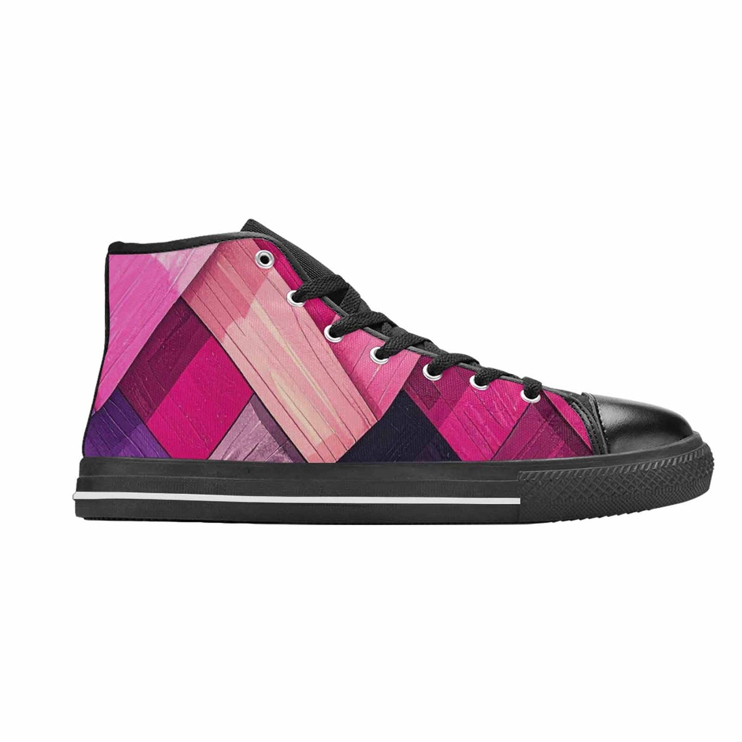 MEN'S Genderfluid Flag Color High Top Canvas Cottagecore Custom Sneakers