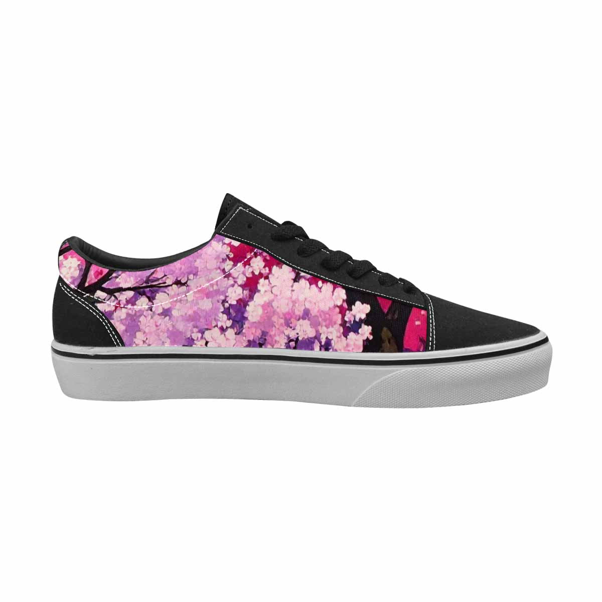 WOMEN'S Cherry Blossom Branch Cherry Lace-Up Canvas Dark Academia Sneakers