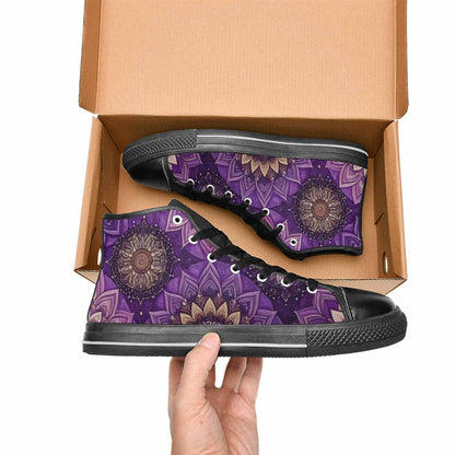 WOMEN'S Mandala High Top Canvas Surreal Custom Shoes