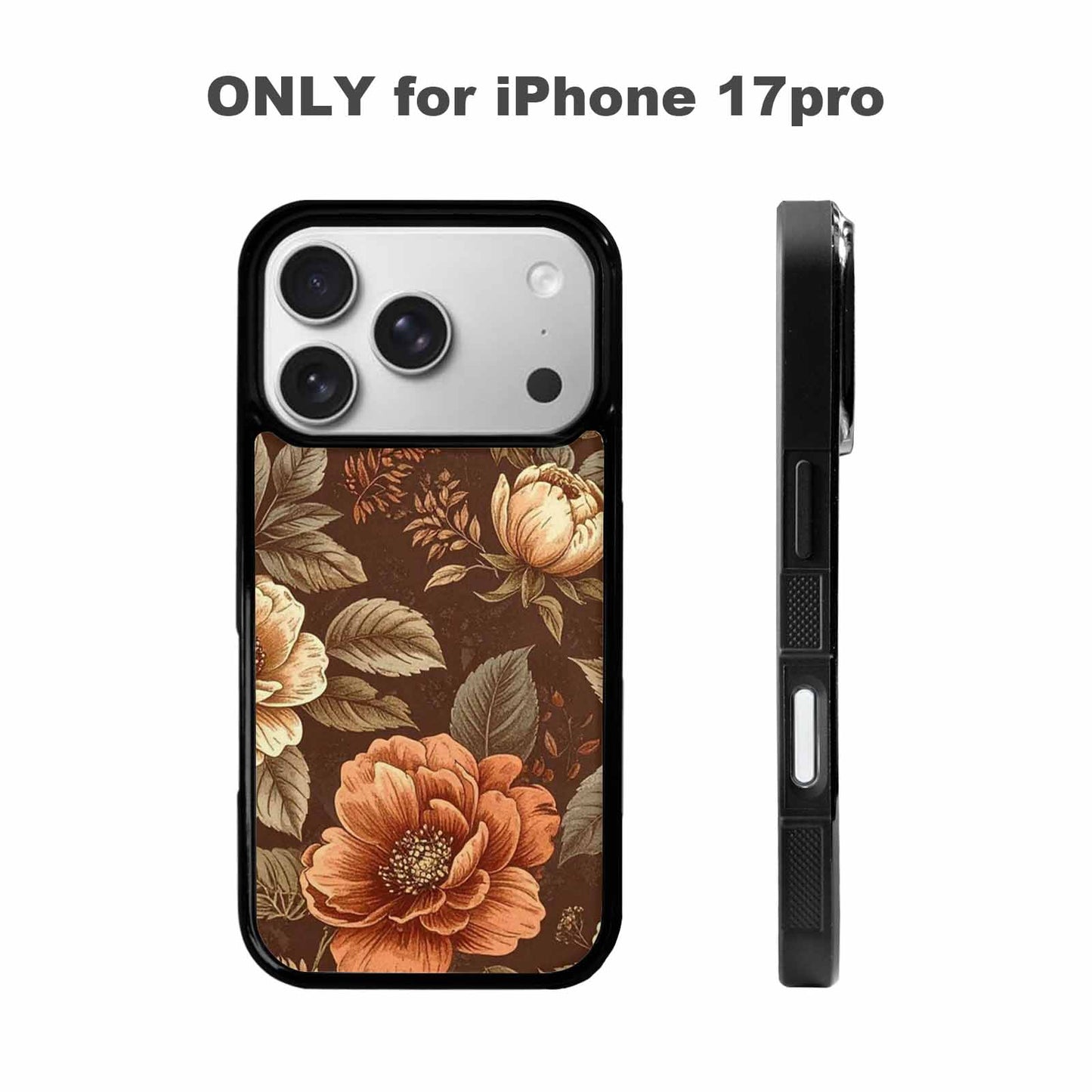 iPhone 17 Pro Case — Vintage Botanical Art Pattern Floral, Personalized Phone Case