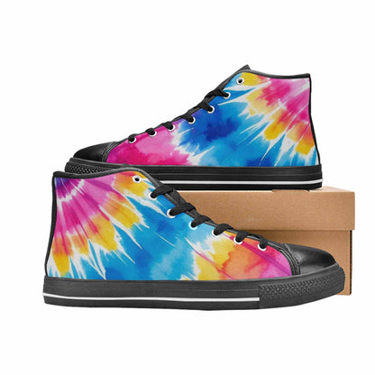 MEN'S Tie Dye Drip High Top Canvas Aesthetic Sneakers