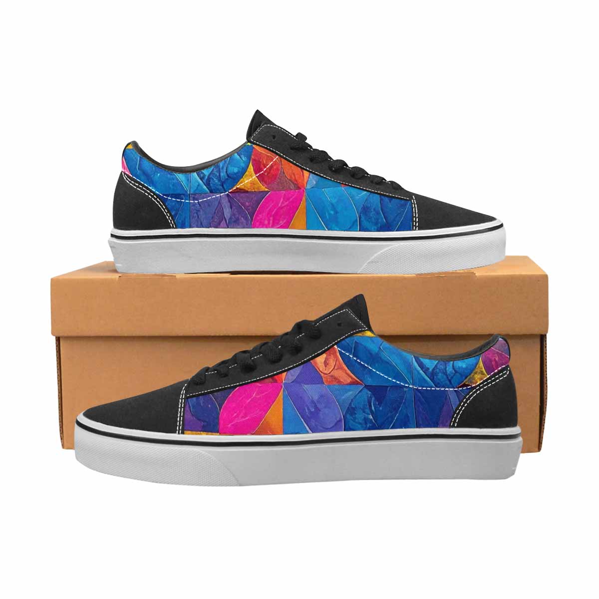 WOMEN'S Pansexual Flag Color Canvas Lace-Up Y2K Shoes