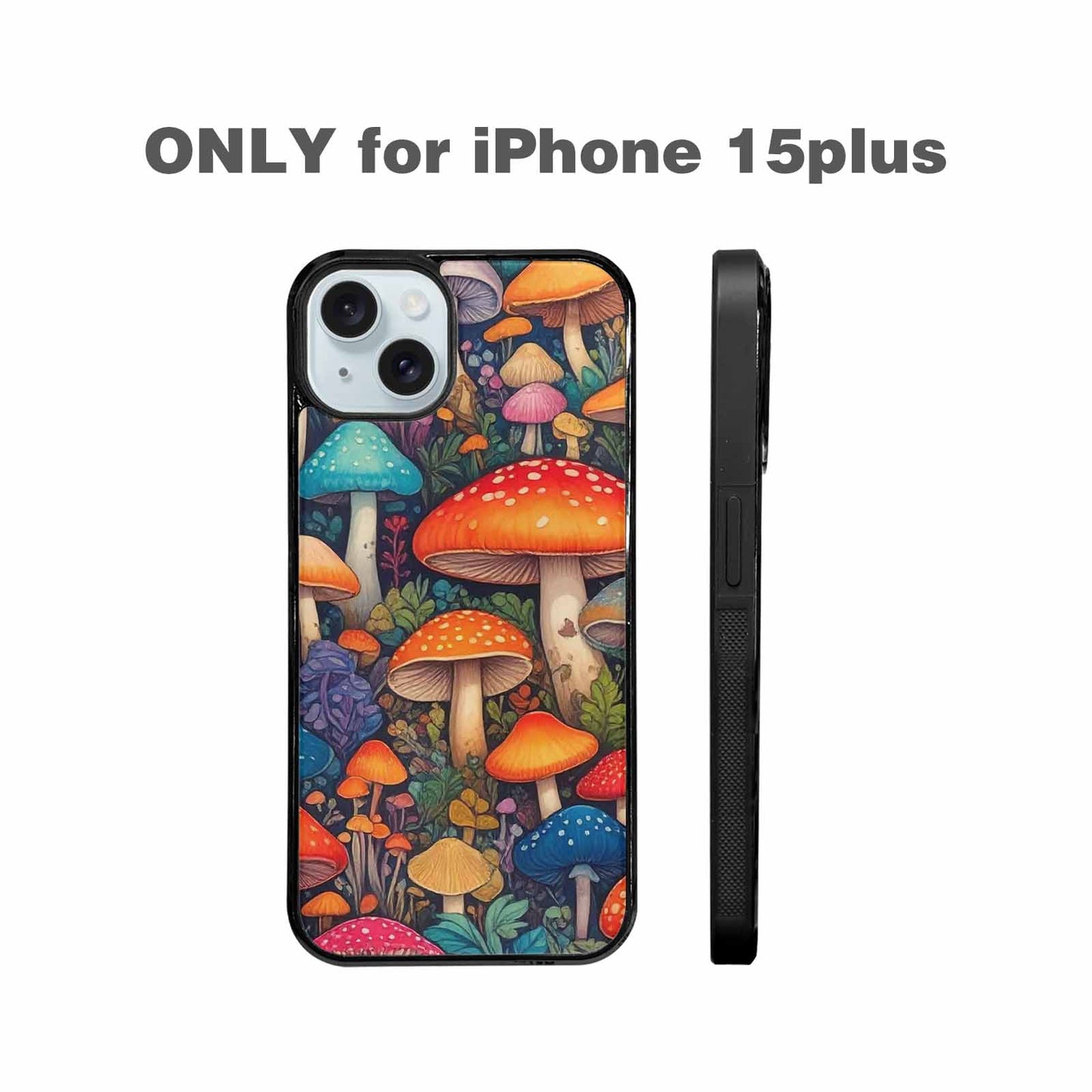iPhone 15 Plus Case — Mushrooms General Mushrooms Pa, Custom Art Phone Cover