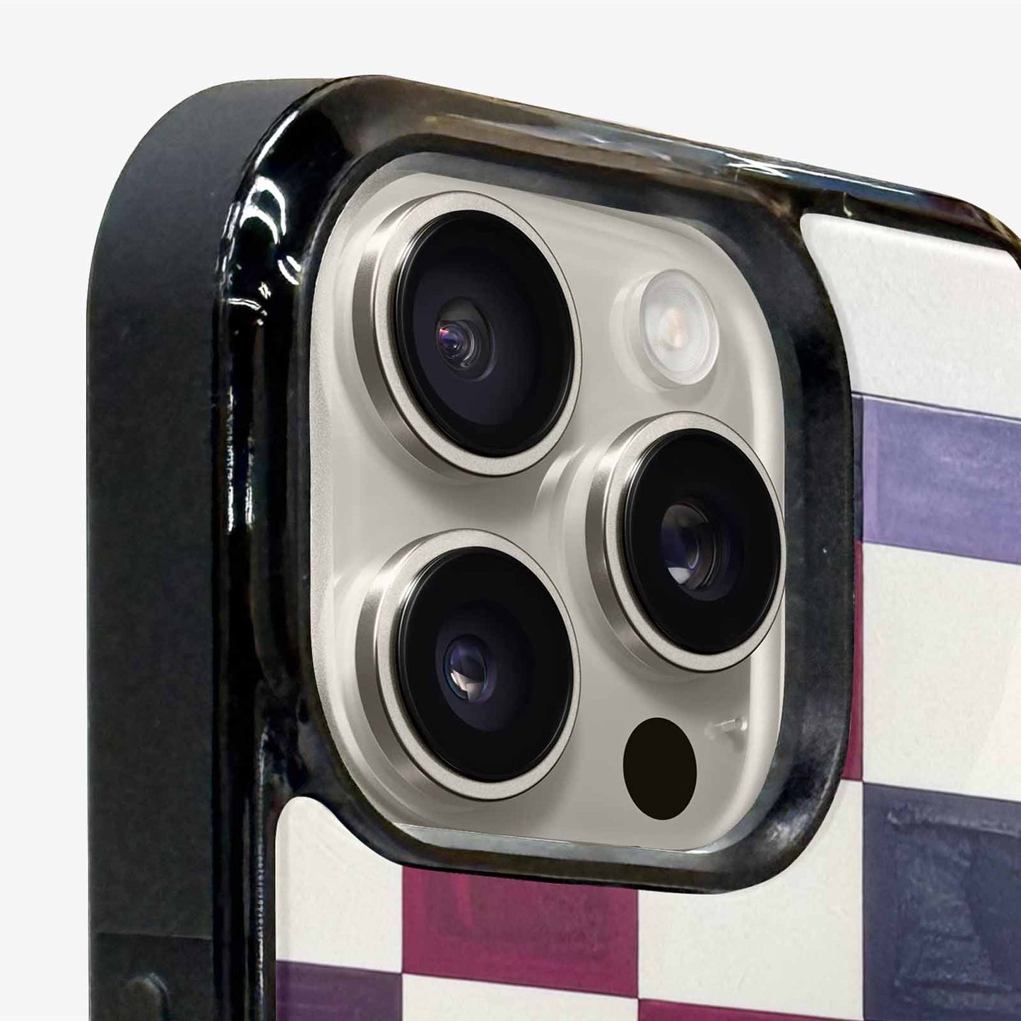 iPhone 16 Pro Max Case — Checkerboard Print, Personalized Phone Case