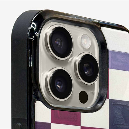 iPhone 16 Pro Max Case — Checkerboard Print, Personalized Phone Case