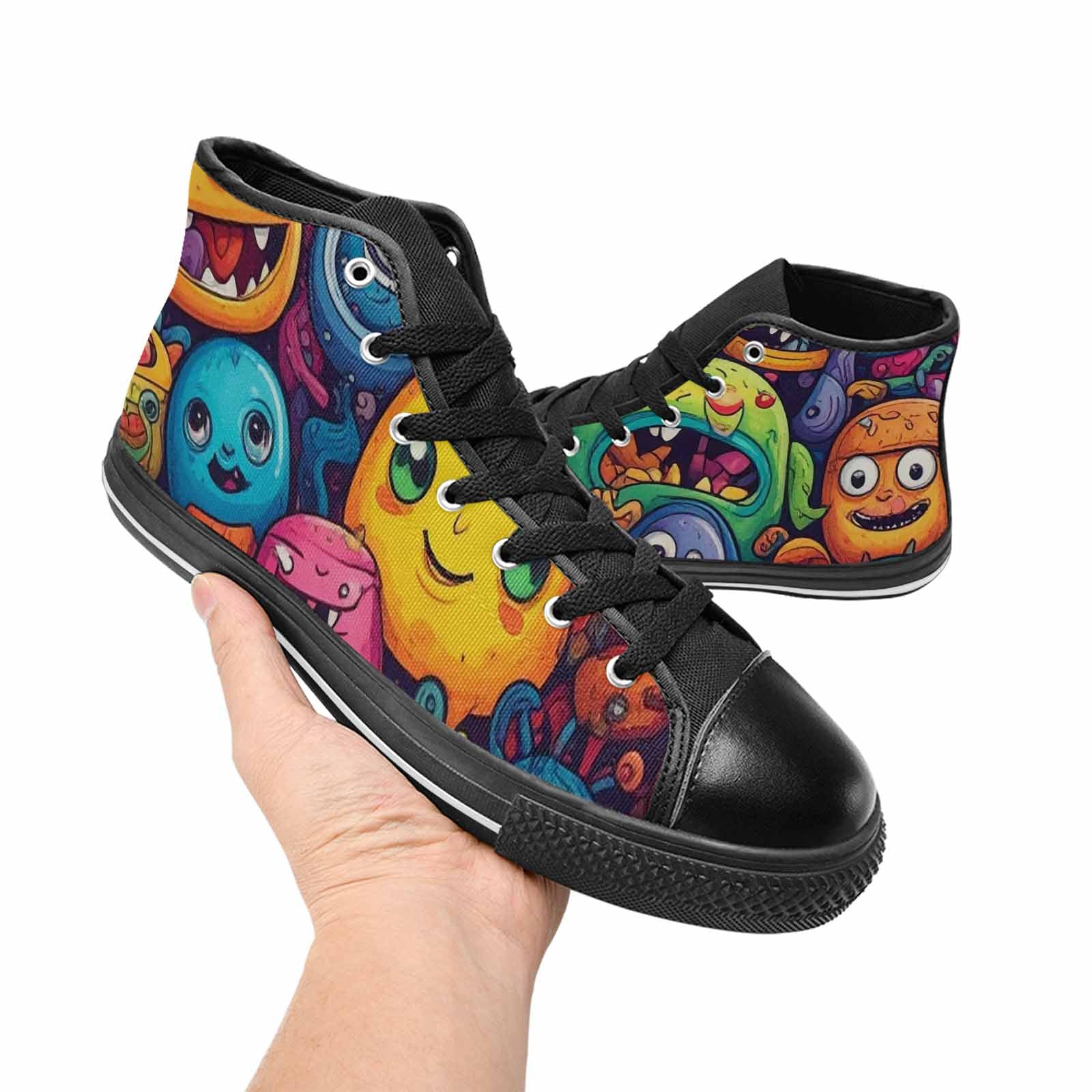 MEN'S Cartoon Monster Character High Top Canvas Y2K Shoes