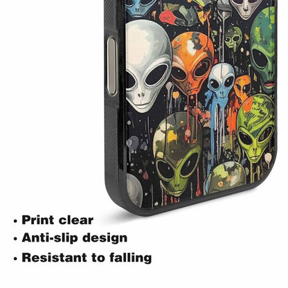 iPhone 16 Pro Max Case — Aliens Camo Aliens Pattern Hundreds Of, Custom Print Case Cover
