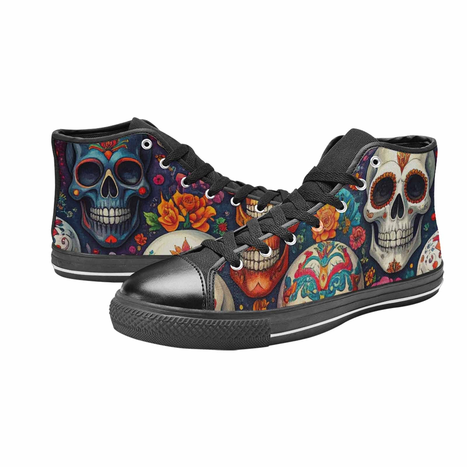 MEN'S Skull High Top Canvas Y2K Shoes
