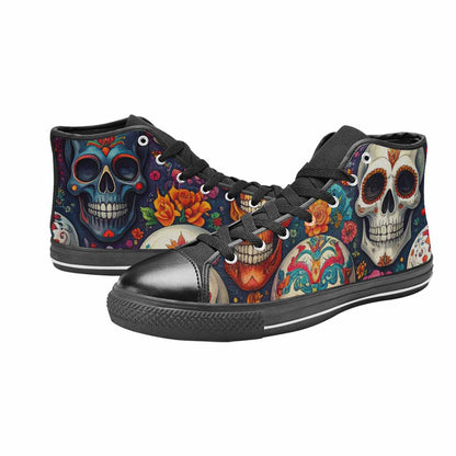 MEN'S Skull High Top Canvas Y2K Shoes