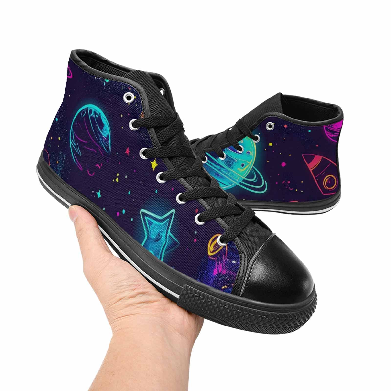 WOMEN'S Space Galaxy Astronaut High Top Canvas Y2K Shoes
