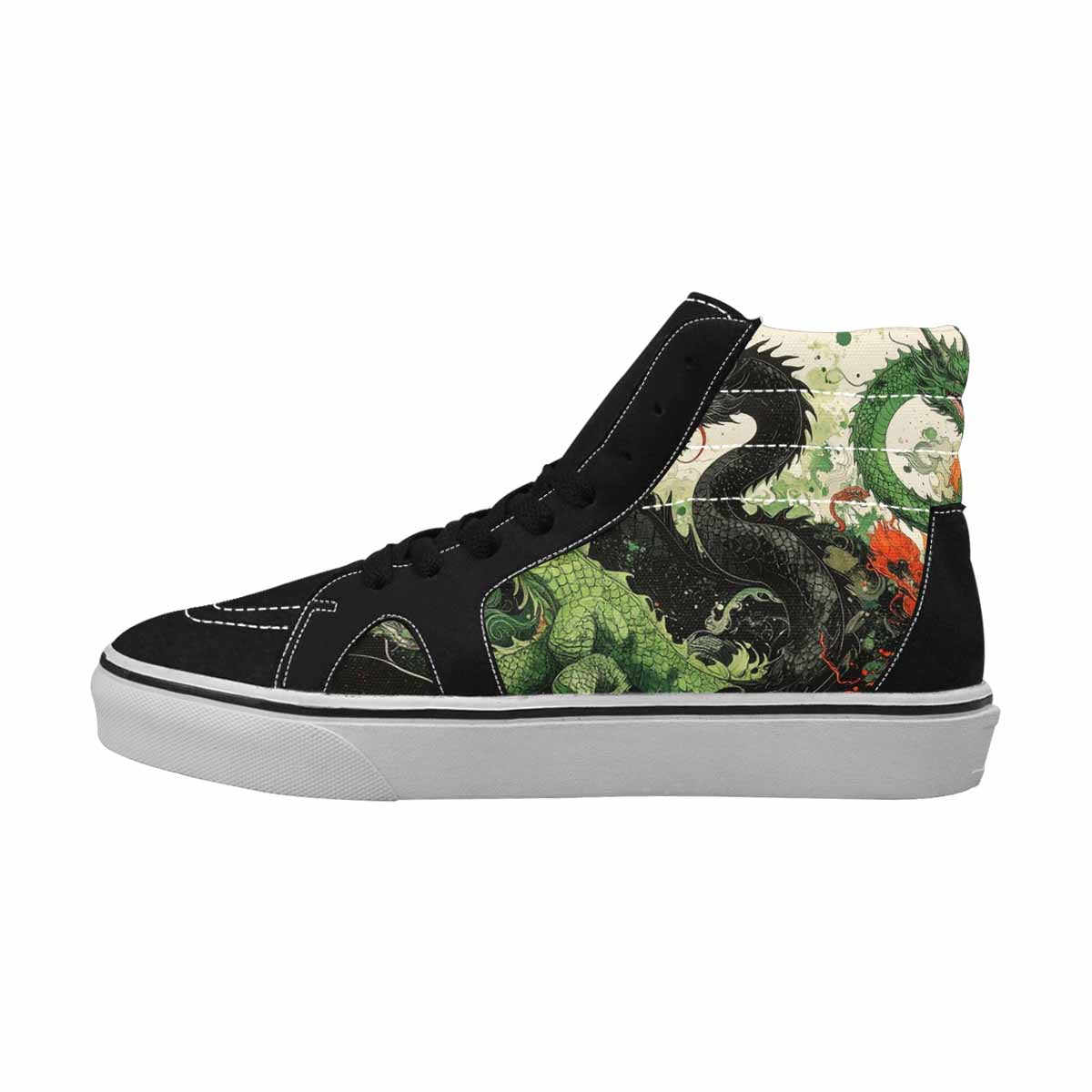 MEN'S Dragon Scale High Top Canvas Dark Academia Sneakers