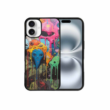 iPhone 16 Plus Case — Aliens Camomelting Aliens Patt 5xk Personalized, Custom Designed Case Cover