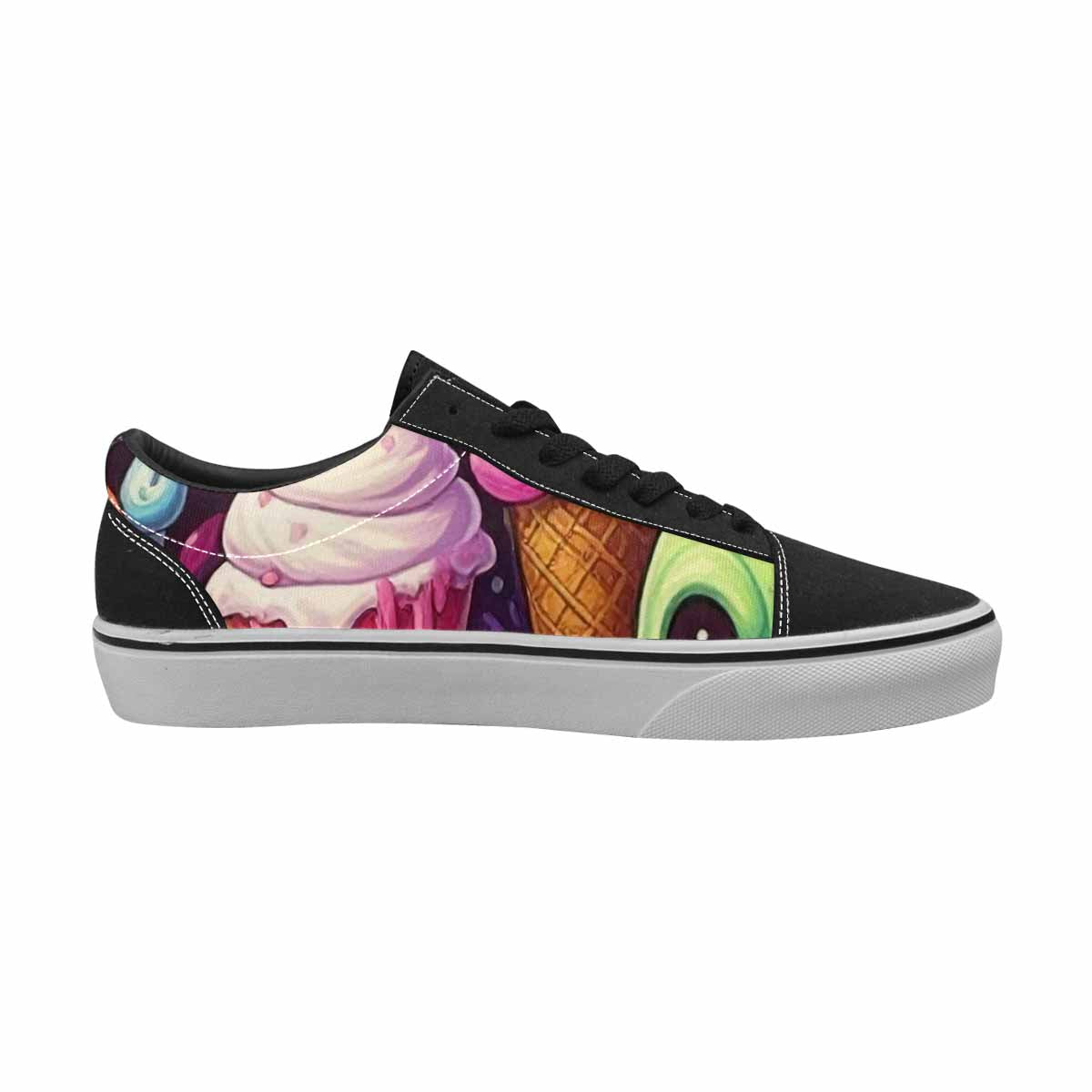 WOMEN'S Ice Cream Monsters  Lace-Up Canvas Dreamlike Custom Shoes