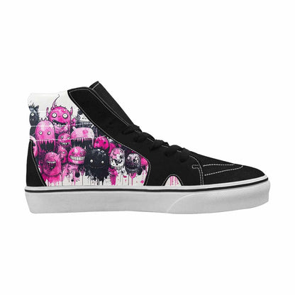 MEN'S Monsters (general) High Top Canvas Vibrant Chaos Custom Sneakers