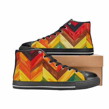 MEN'S Progress Pride Flag High Top Canvas Aesthetic Custom Sneakers