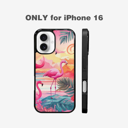iPhone 16 Case — Flamingo Tropical Flamingo Tropical Pattern Hundreds, Custom Made Phone Cover