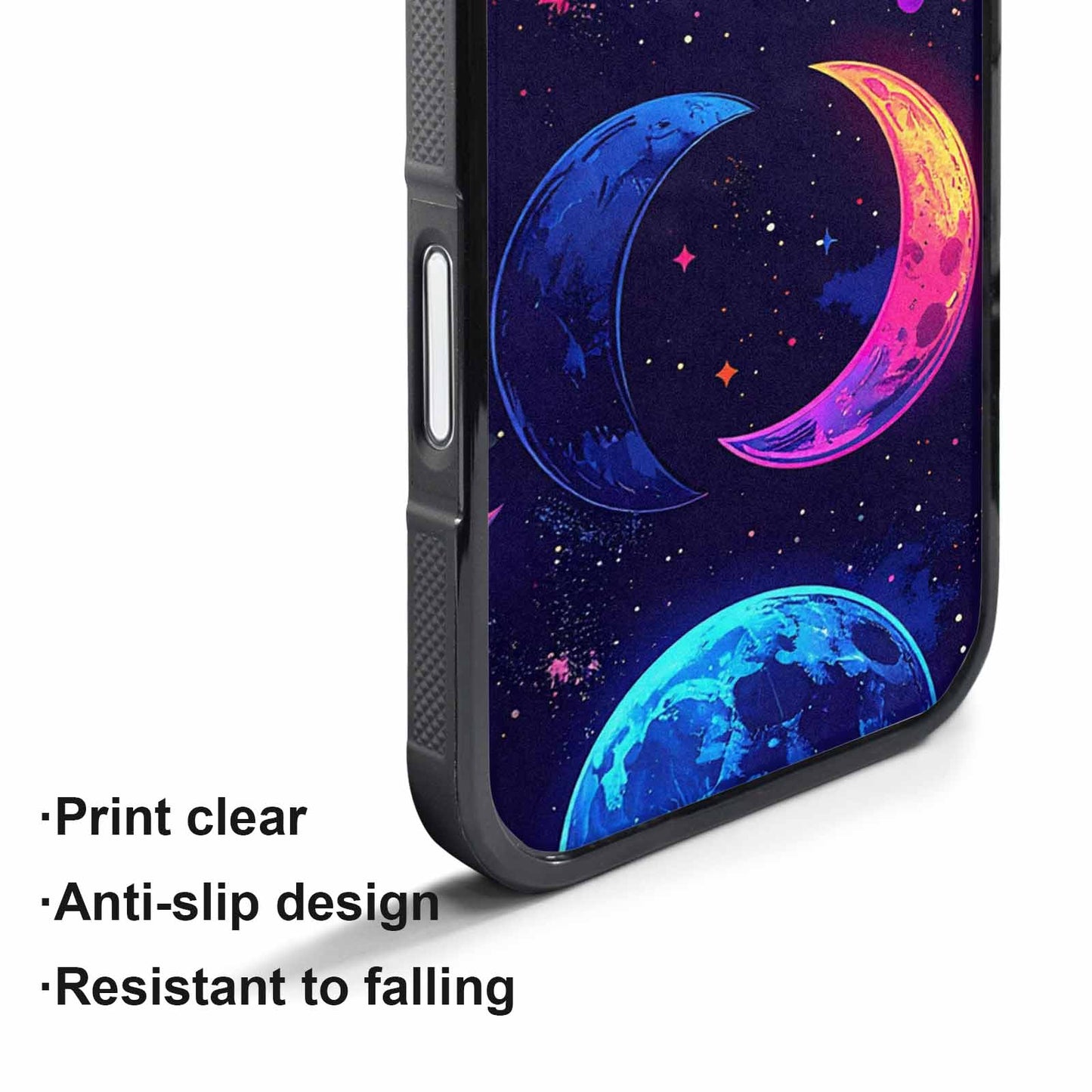 iPhone 17 Air Case — Neon Winter Moon Seamless Cartoon Cute, Custom Phone Case