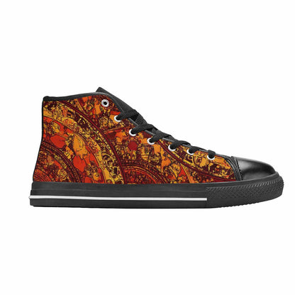 WOMEN'S Mandala Lions High Top Canvas Surreal Custom Shoes