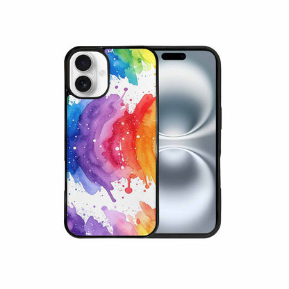 iPhone 16 Plus Case — Watercolor Splash Abstract Pattern Seamless Repeat, Custom Phone Case