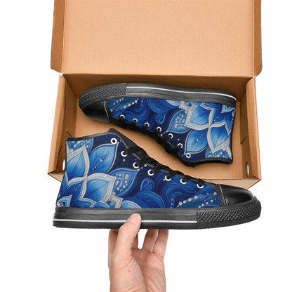 WOMEN'S Boho Mandala High Top Canvas Grunge Custom Shoes