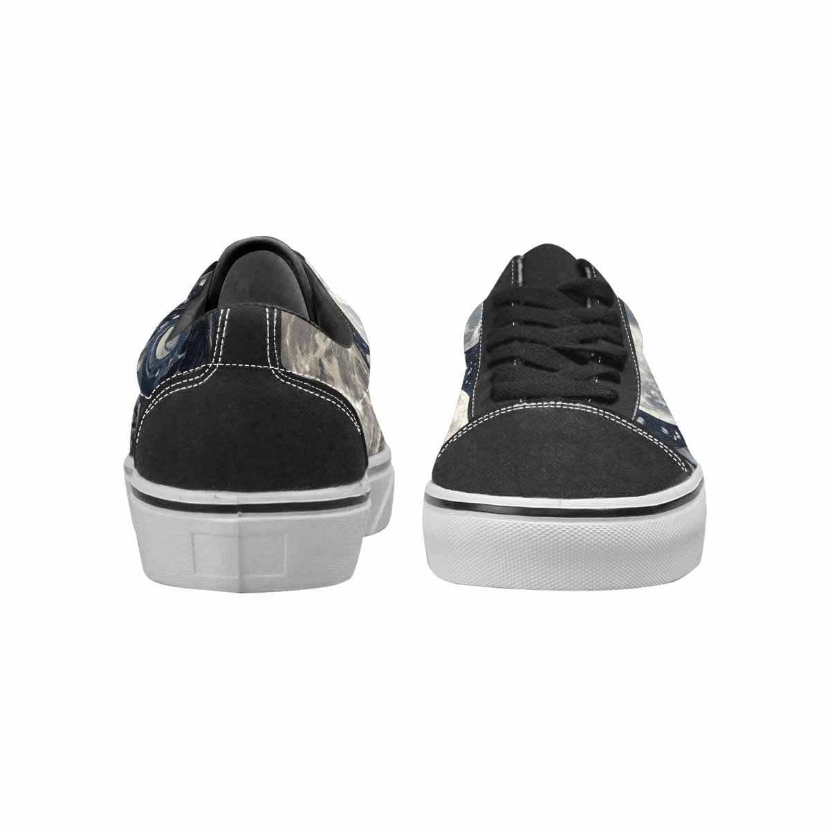WOMEN'S Wolves Everywhere Collage Canvas Lace-Up Aesthetic Custom Sneakers