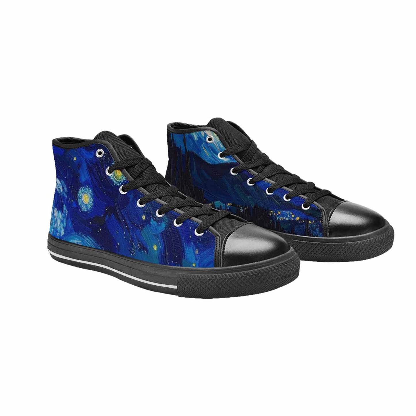 WOMEN'S Starry Night Van Gogh High Top Canvas Aesthetic Custom Shoes