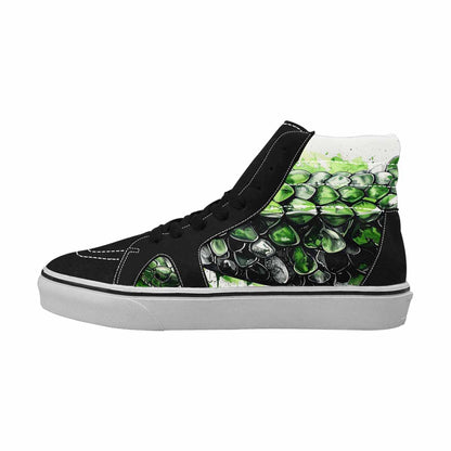 MEN'S Reptile Scale High Top Canvas Kaleidoscope Sneakers